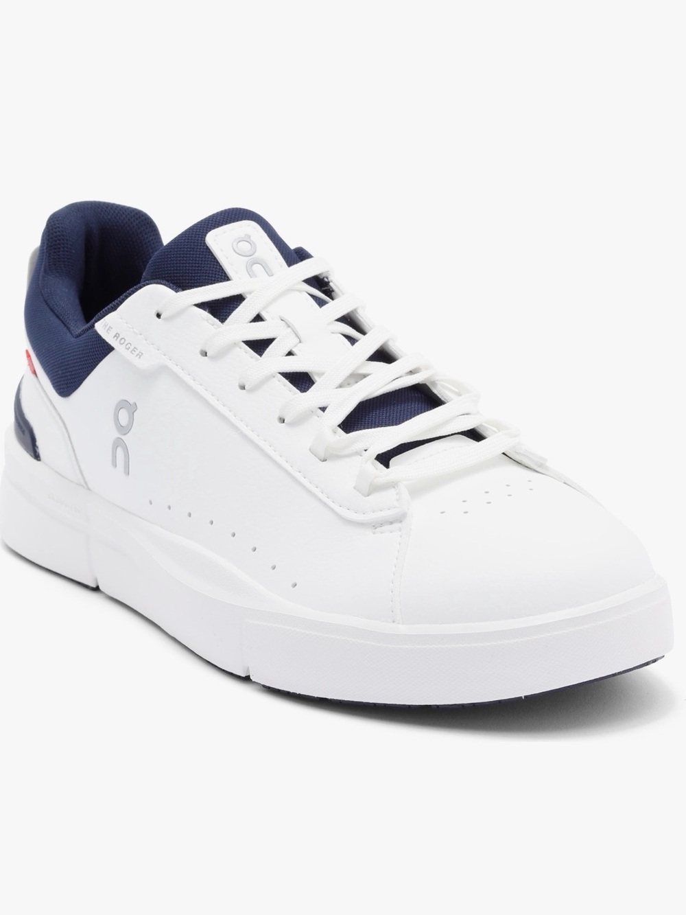 On Running White and Navy Low-Top Men's Sneaker